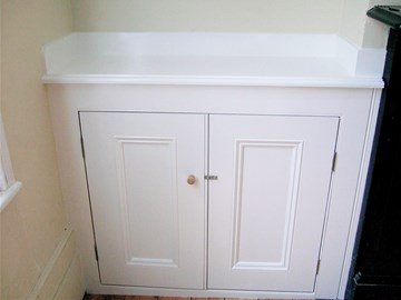 Beaded Panel Recessed Alcove Cupboard